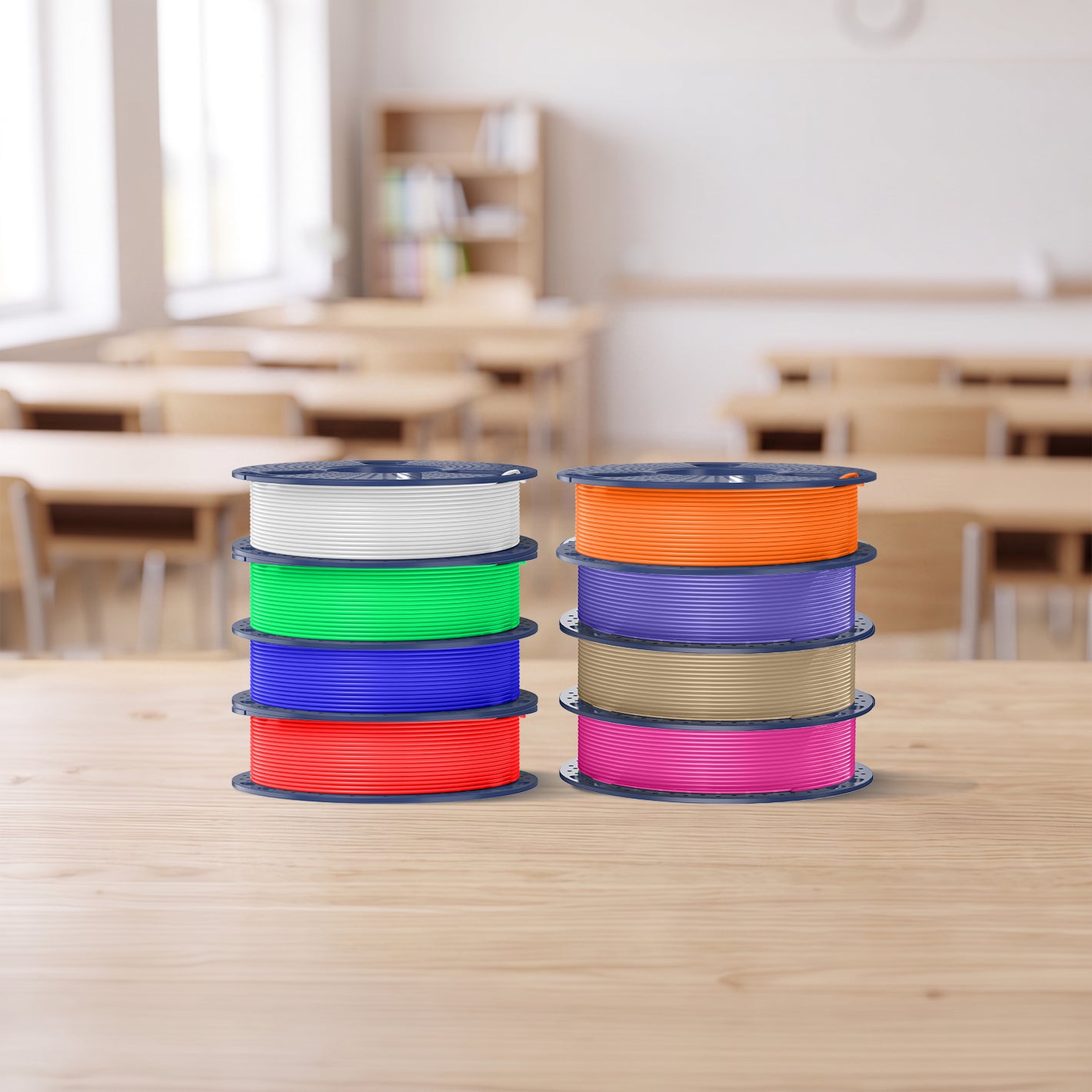 [BTS Sale] 250g Spool Multi-color Filament Bundle, PLA, PLA+, PLA+2.0, PLA Meta Filament, 0.25kg per Spool, 8 Pack, 2kg Total, Mini Spool for 3D Printers