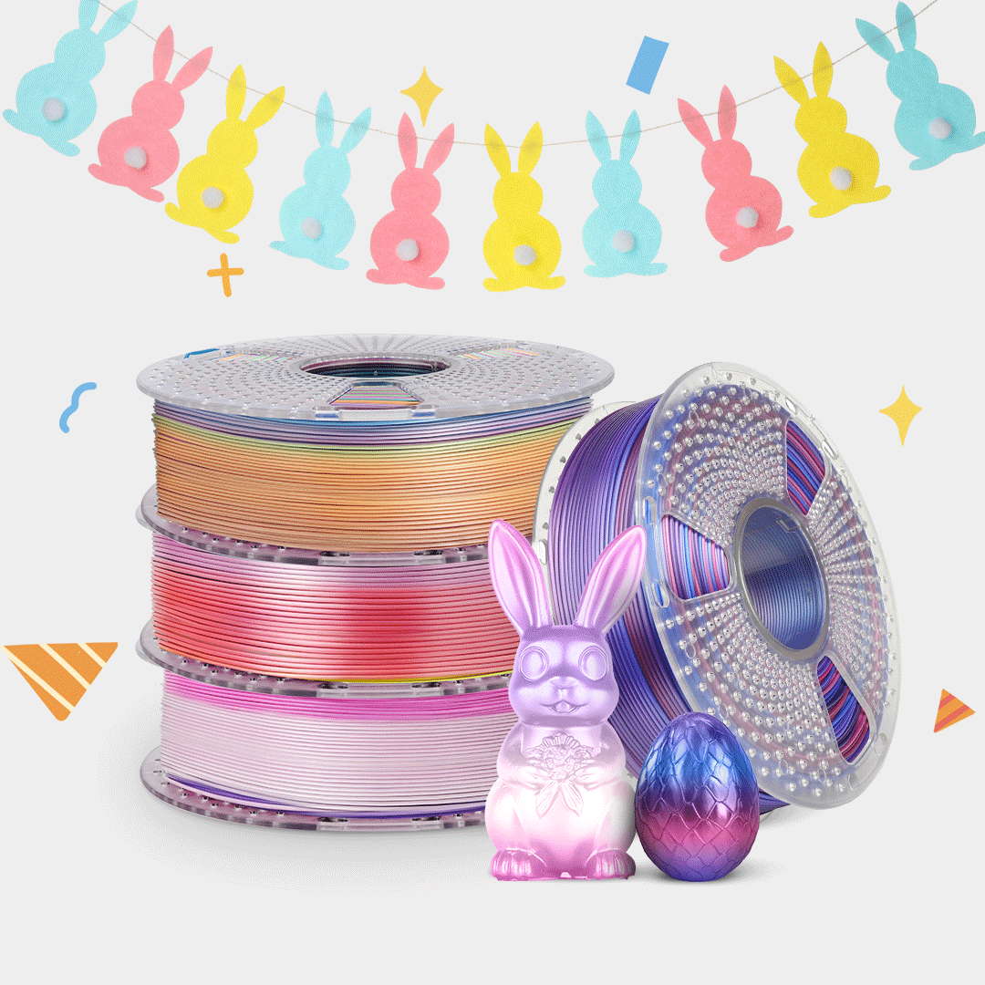 SUNLU Multi Color Bundles 1KG*4 Rolls, Ultimate 3D Printing Pack for Vibrant Spring Creations!