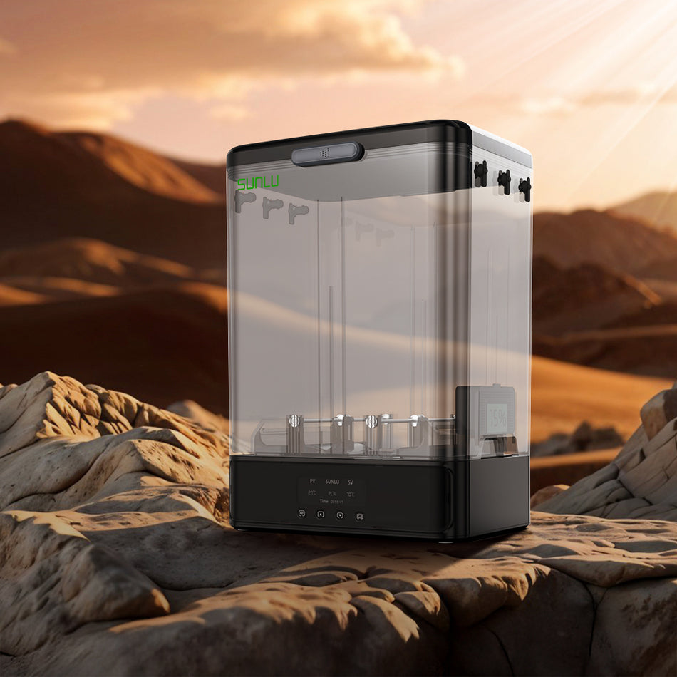 SUNLU FilaDryer SP2, 2-in-1 Filament Dryer Combine with Storage Box, Up to 70℃(158°F) Drying and Seamless Storage, Compatible with spool size 1kg×2 or 2kg×1 or 3kg×1