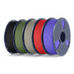 PLA Matte 5KG Filament Bundle, 1KG per Roll, 5 Packs Bundle
