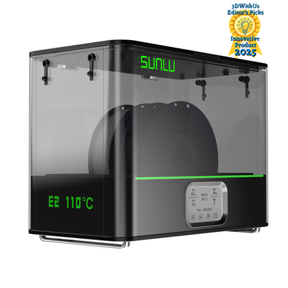 [20% OFF] SUNLU FilaDryer E2, Up to 110℃, Professional Drying and Annealing, Born for Engineering 3D Printing Filaments