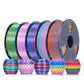 PLA Rainbow and SILK Rainbow 5KG Filament Bundle, 1KG per Roll, 5 Packs Bundle