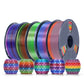 PLA Rainbow and SILK Rainbow 5KG Filament Bundle, 1KG per Roll, 5 Packs Bundle