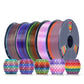 PLA Rainbow and SILK Rainbow 5KG Filament Bundle, 1KG per Roll, 5 Packs Bundle