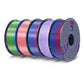 PLA Rainbow and SILK Rainbow 3D Printer Filament 1KG*5 Combo