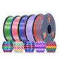 PLA Rainbow and SILK Rainbow 5KG Filament Bundle, 1KG per Roll, 5 Packs Bundle