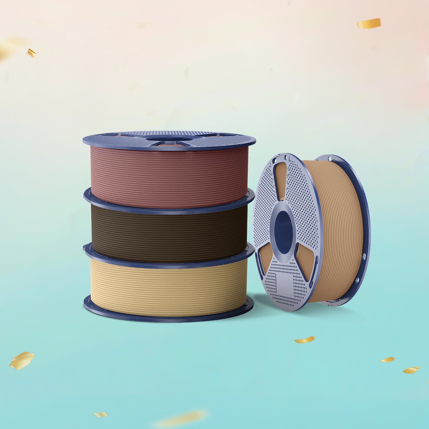 [Min. 3 Rolls] Optimized Wood PLA 3D Printer Filament 1KG, Optimized and Upgraded Wood Texture