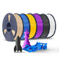 [13th Anniv Deal] PLA+ 2.0, Upgraded PLA+(PLA Plus) 5KG Filament Bundle, 1KG per Roll, 5 Packs Bundle