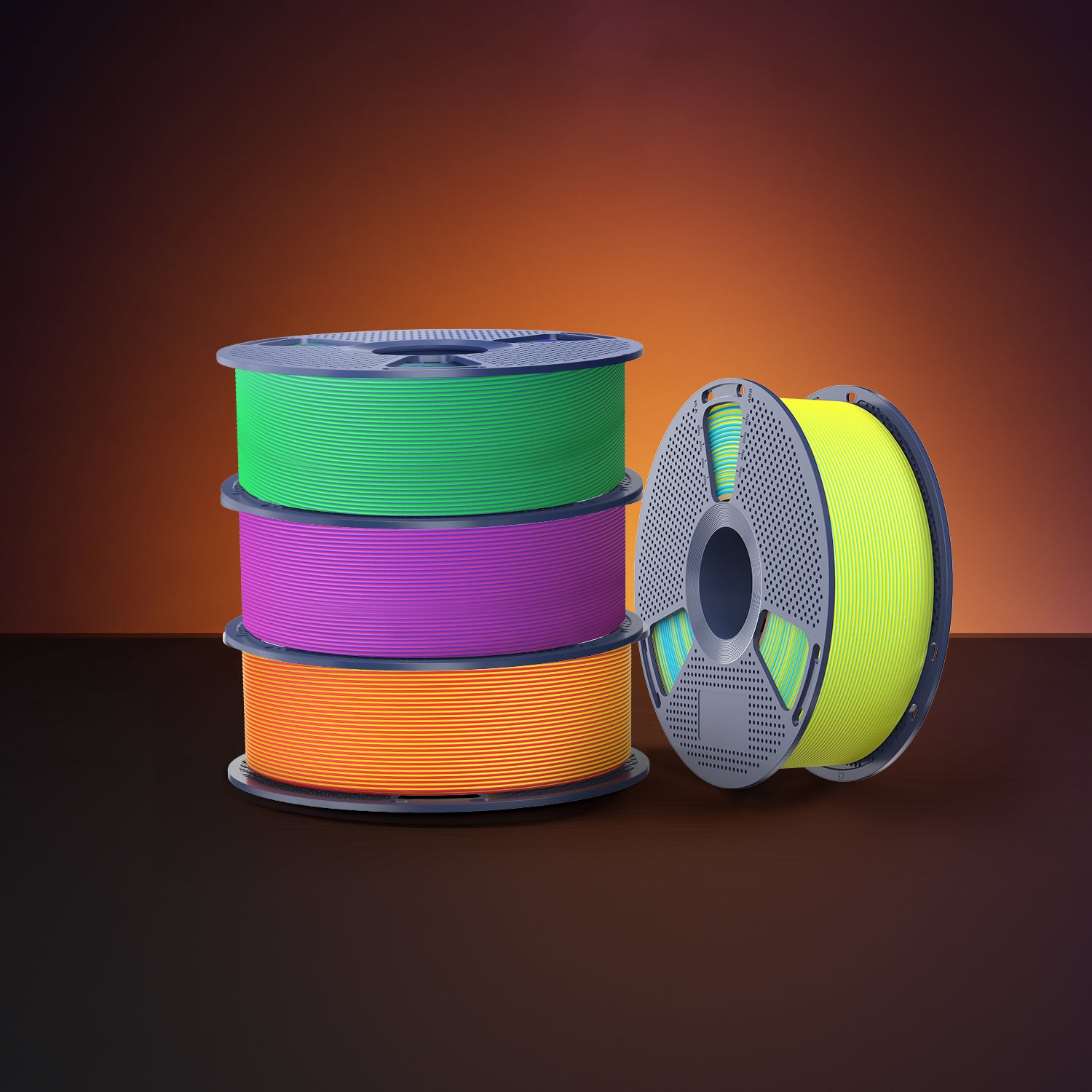 PLA Matte Dual-Color 3D Printer Esthenic Filament 1KG, Seamless Two-Tone Shifts & Soft Matte Finish