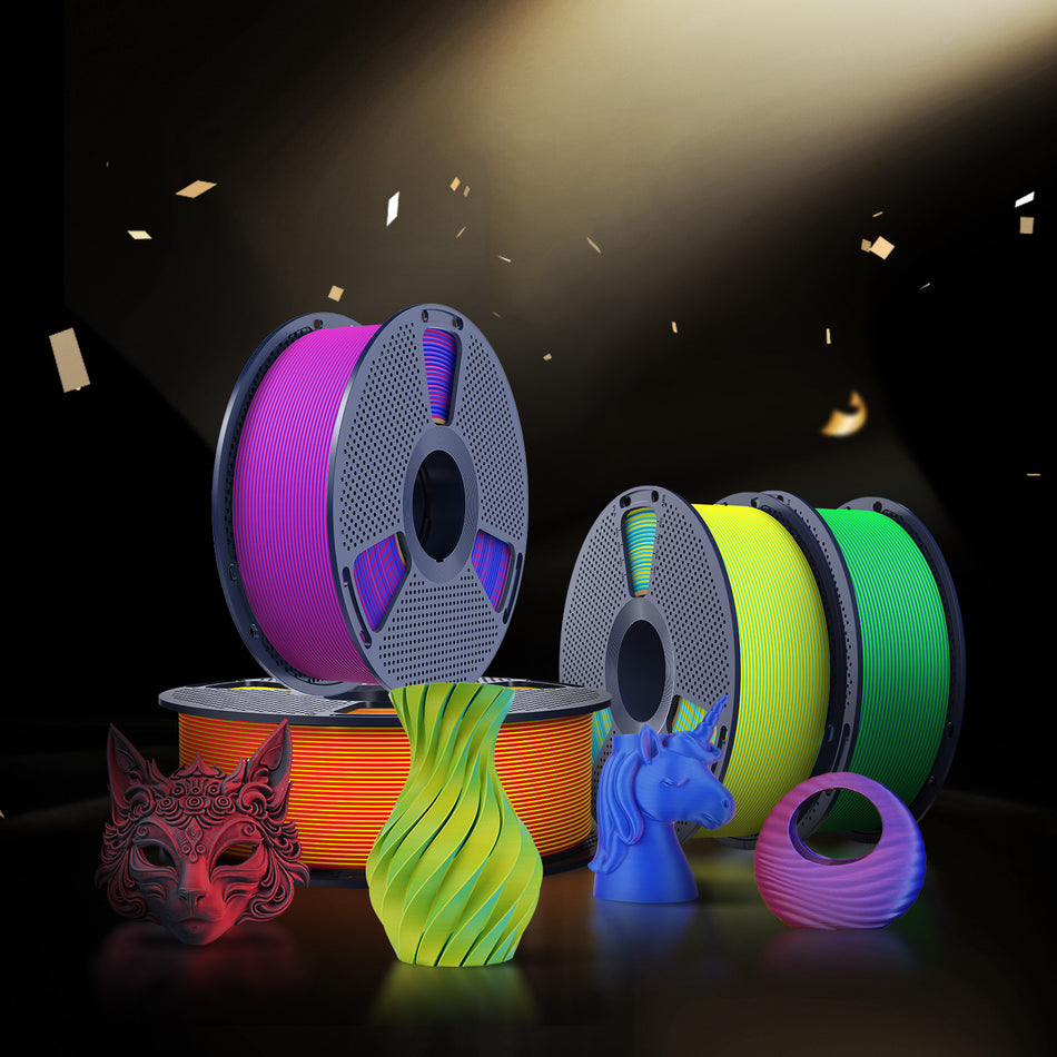 [MOQ: 3 Rolls] SUNLU PLA Matte Dual-Color 3D Printer Esthenic Filament 1KG, Seamless Two-Tone Shifts & Soft Matte Finish