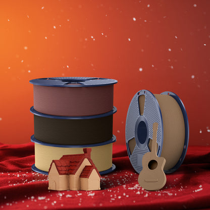 Optimized Wood PLA 3D Printer Filament 1KG, Optimized and Upgraded Wood Texture