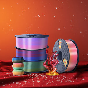 [MOQ: 3 Rolls] PLA Rainbow and PLA Transparent Rainbow and SILK Rainbow Filament 1KG