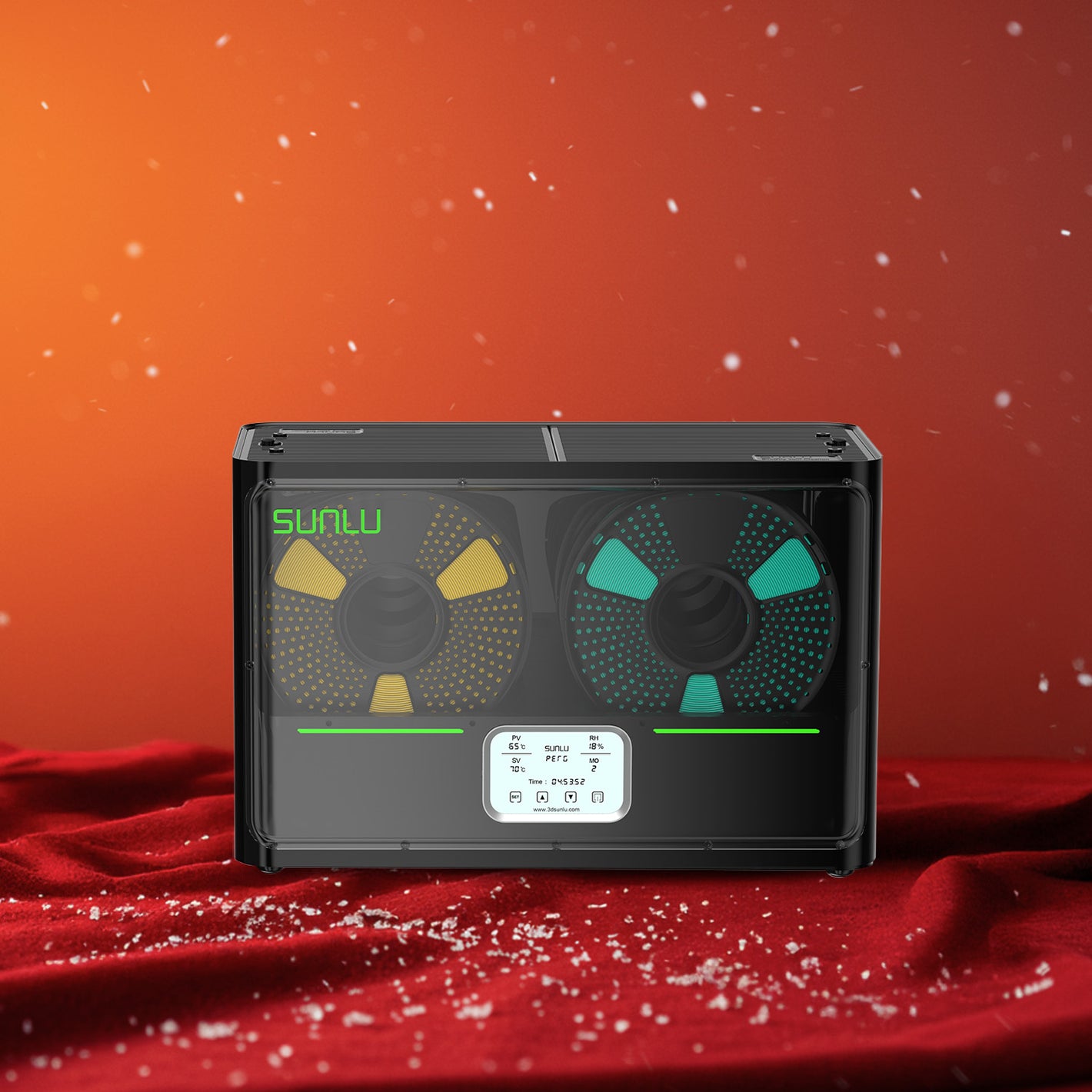 SUNLU Filament Dryer S4, Temperature Balance and High Efficiency, Dryer and PLA Meta Filament Bundle