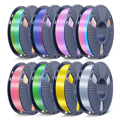 [13th Anniv Deal] PLA, PLA+, PLA+2.0, PLA Meta Filament 250g*8 Rolls, 0.25kg per Spool, 8 Pack, 2kg Total, Mini Spool for 3D Printers