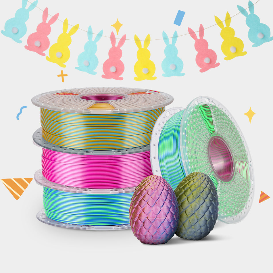 SUNLU Multi Color Bundles 1KG*4 Rolls, Ultimate 3D Printing Pack for Vibrant Spring Creations!