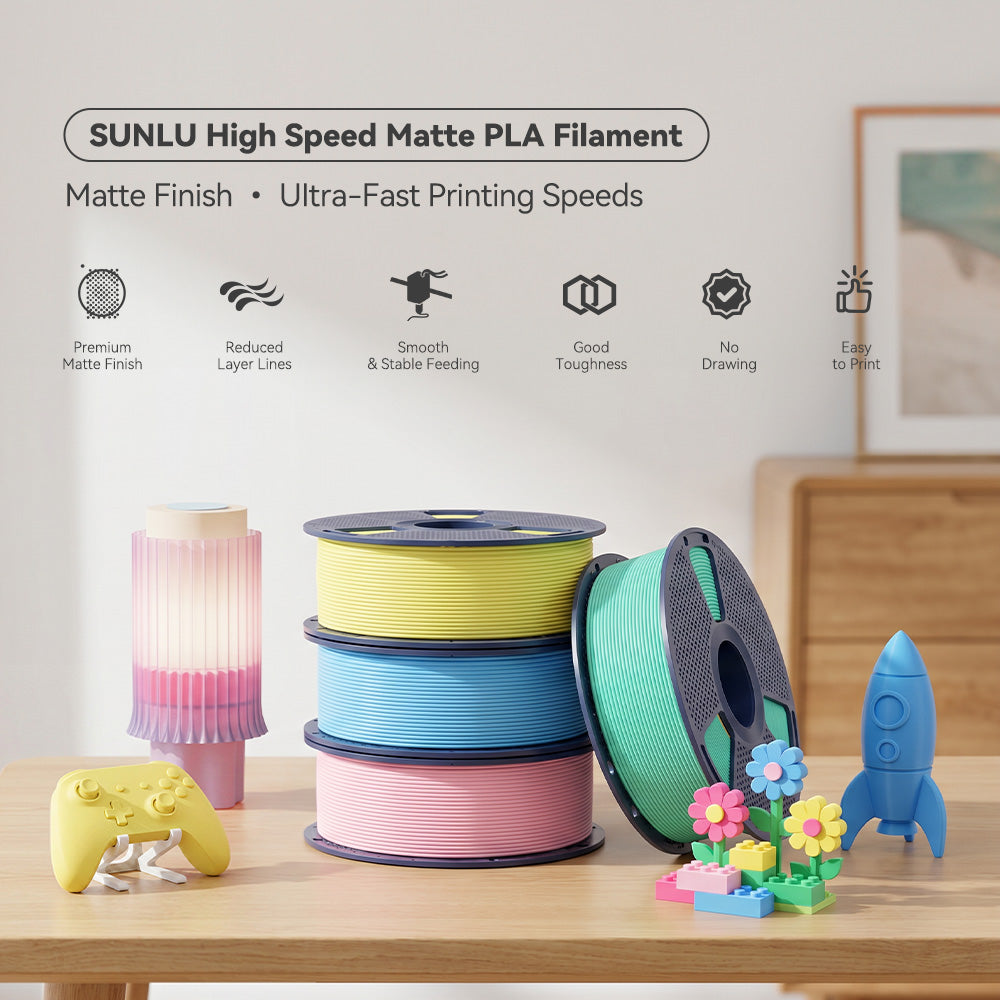 [Min. 3 Rolls] High Speed Matte PLA Filament 1KG