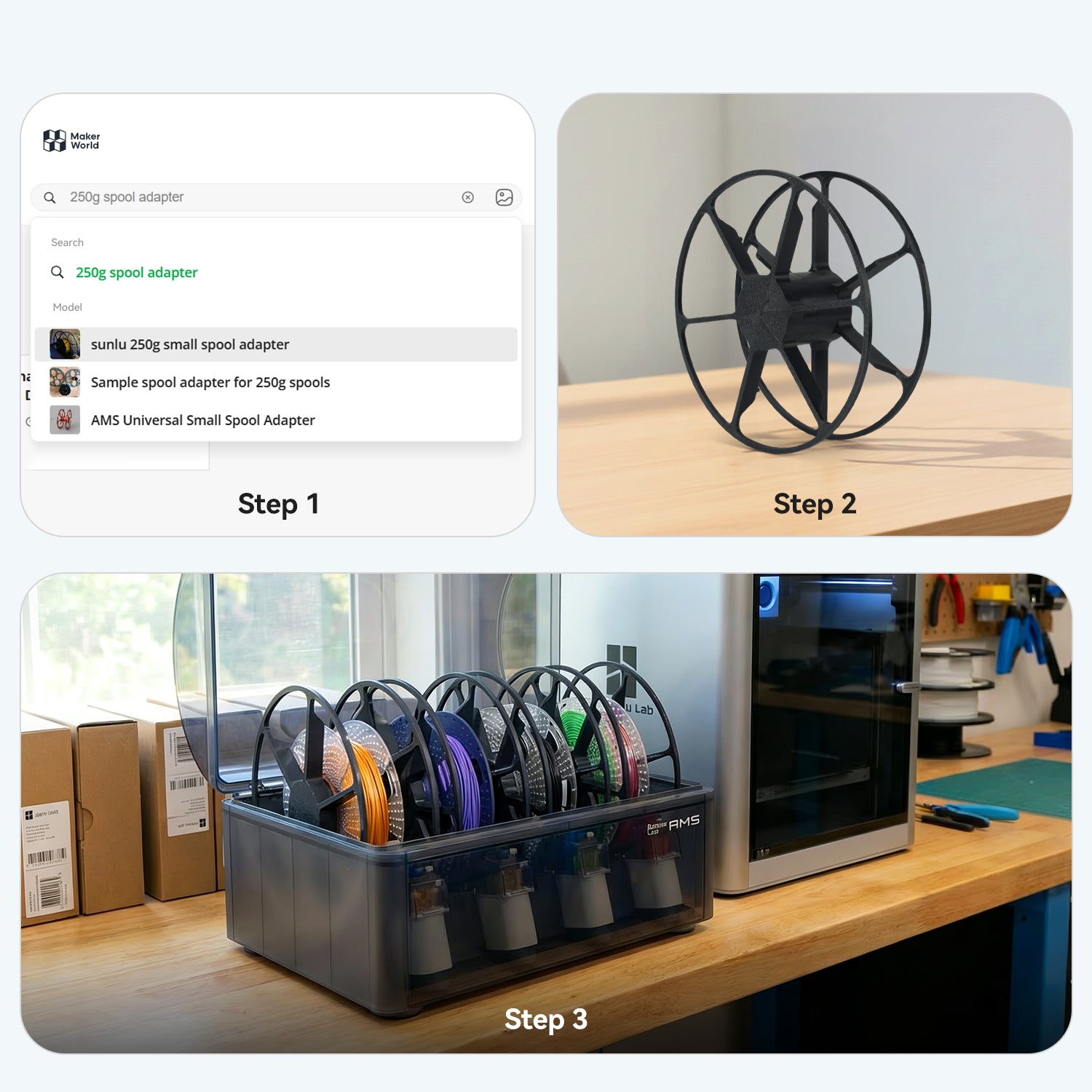 3D Printing Filament 250g*8 Rolls, Mini Spool for 3D Printers