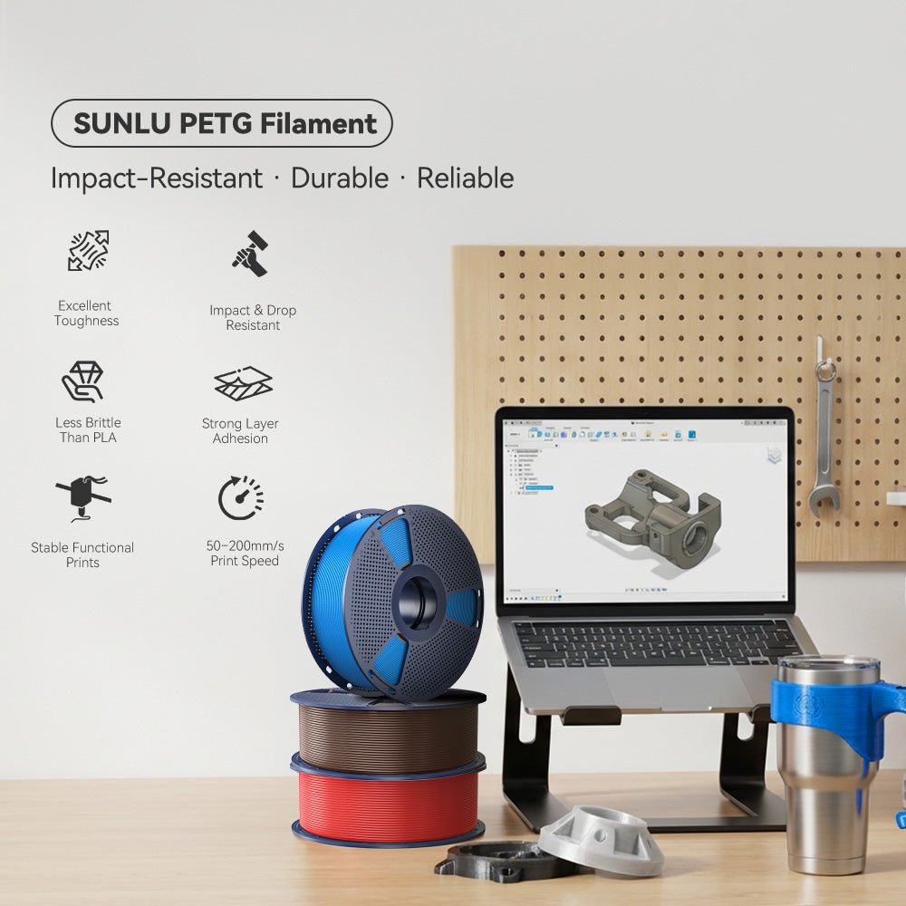 [MOQ: 3 Rolls] PETG 3D Printer Filament 1KG/3KG Spool/5KG Spool