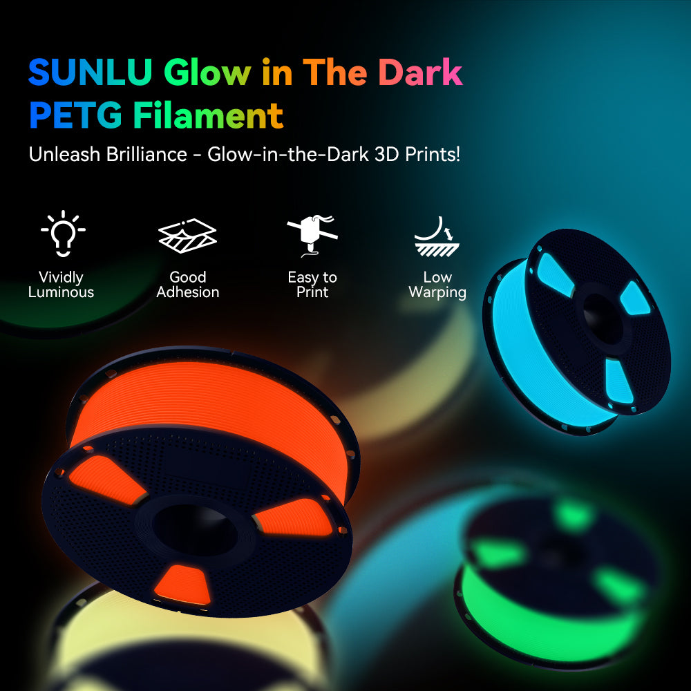 [MOQ: 3 Rolls] PETG Glow in The Dark (Luminous) 3D Printer Filament 1KG