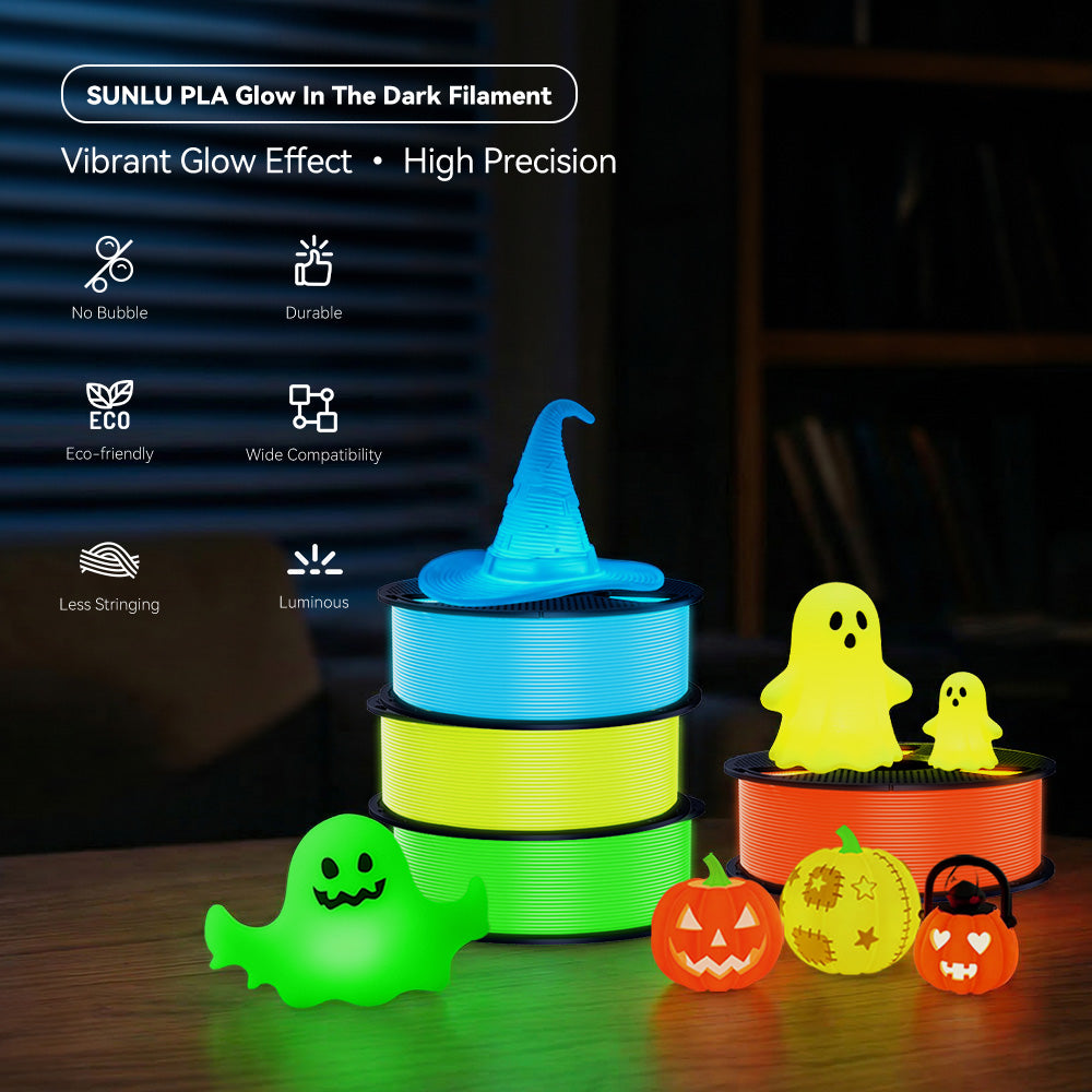 [MOQ: 3 Rolls] Glow in The Dark (Luminous) PLA Filament 1KG