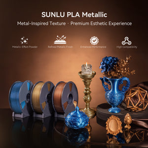 [New Arrival] SUNLU PLA Metallic (PLA Metal ) 3D Filament 1KG, Metal-Like Texture Filament
