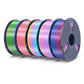 PLA Rainbow and SILK Rainbow 3D Printer Filament 1KG*5 Combo