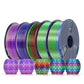 PLA Rainbow and SILK Rainbow 5KG Filament Bundle, 1KG per Roll, 5 Packs Bundle