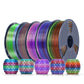 PLA Rainbow and SILK Rainbow 5KG Filament Bundle, 1KG per Roll, 5 Packs Bundle