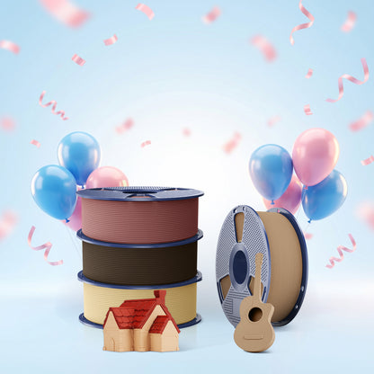 Optimized Wood PLA 3D Printer Filament 1KG, Optimized and Upgraded Wood Texture