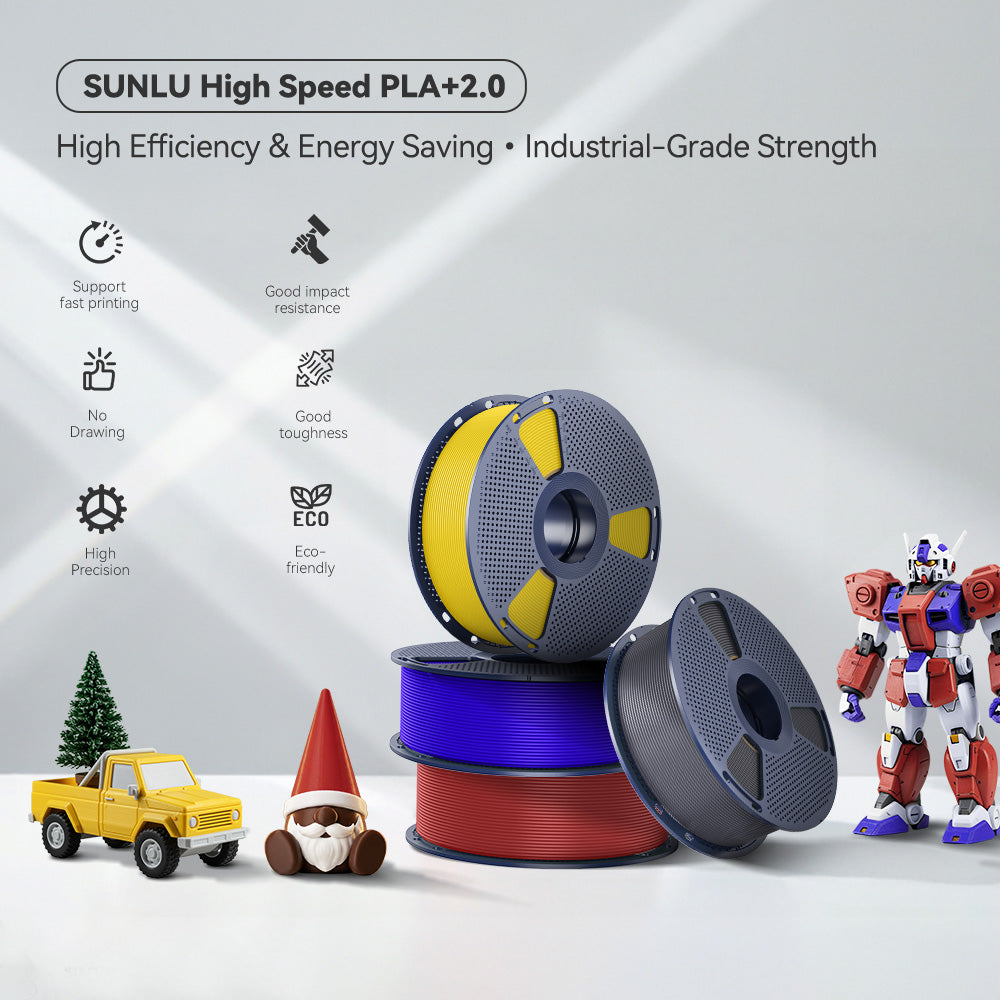 [MOQ 3 Roll] High Speed PLA+ 2.0, Upgraded PLA+(PLA Plus), 3D Printer Filament 1KG