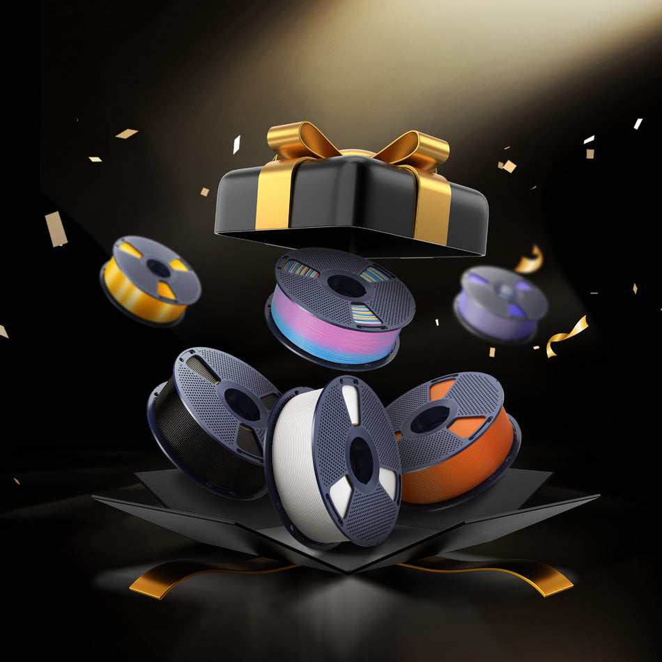 Black Friday FDM 3D Printing Mystery Box, Unlock the Surprise Mystery Box including 1KG*6 Rolls