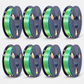 250g Spool Multi-color Filament Bundle, PLA, PLA+, PLA+2.0, PLA Meta Filament, 0.25kg per Spool, 8 Pack, 2kg Total, Mini Spool for 3D Printers