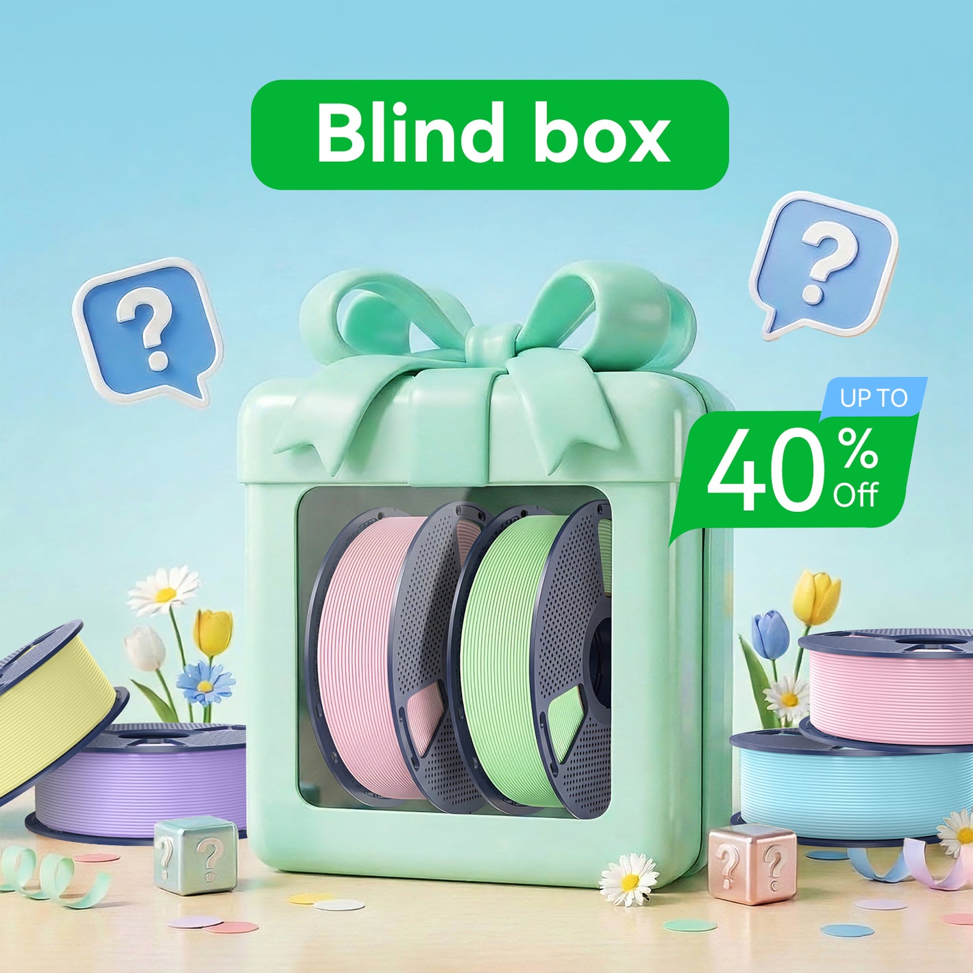 SUNLU Filament, Fila Dryer, Printing Mystery Box, Unlock the Surprise Mystery Box